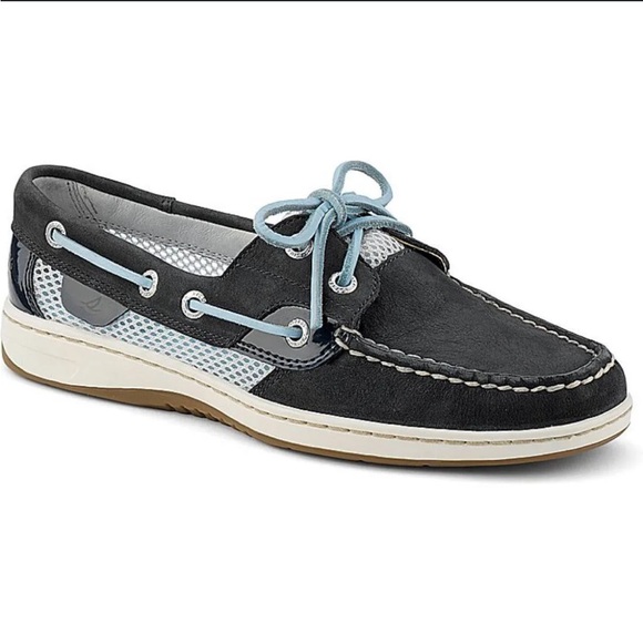 Sperry Top Sider Bluefish Boat Shoes Loafers 9 Women’s Blue Leather - Picture 1 of 11